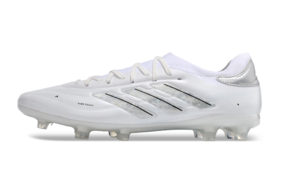Men's Adidas Copa Pure 2+ FG Football Boots - White/Silver/Black