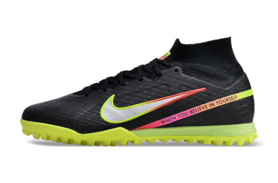 Unisex Nike Air Zoom Mercurial Superfly 9 Elite TF Football Shoes - Black/Silver/Green/Red