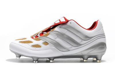 Men's Adidas Predator Precision FG Football Boots - White/Grey/Yellow