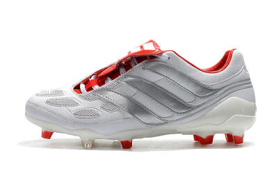 Men's Beckham x Adidas Predator Precision FG Football Boots - Grey/Red/White