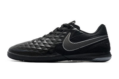 Men's NIke Tiempo Lunar Legend 8 Pro IC Football Shoes - Black/Grey
