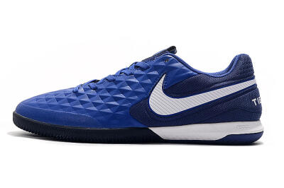 Men's NIke Tiempo Lunar Legend 8 Pro IC Football Shoes - Blue/White