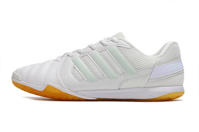 Men's Adidas Top Sala IC Football Shoes - White/Jade/Purple