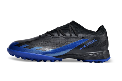 Men's Adidas X Crazyfast.1 TF Football Shoes - Black/Blue