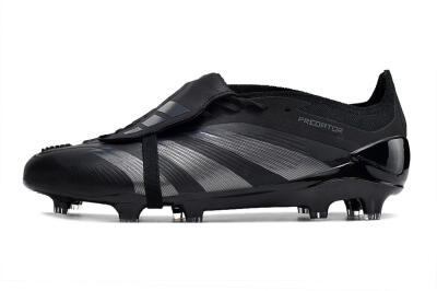 Men's Adidas Predator Elite Foldover Tongue FG Football Boots - Black/Silver/Blue