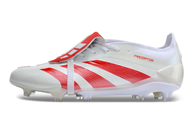 Men's Adidas Predator Elite Foldover Tongue FG Football Boots - Beige/Red/White