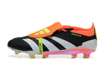 Men's Adidas Predator Elite Foldover Tongue FG Football Boots - White/Black/Red