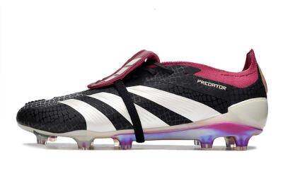 Men's Adidas Predator Accuracy+ FG Football Boots - Black/White/Purple