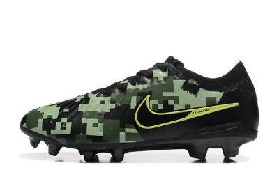 Men's Nike Tiempo Legend 10 Elite FG Football Boots - Black/Camo/Yellow