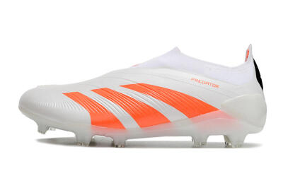 Unisex Adidas Predator Accuracy+ FG Football Boots - Beige/White/Red