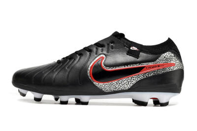 Men's Nike Tiempo Legend 10 Elite FG Football Boots - Black/Red/White
