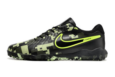 Men's Nike Tiempo Legend 10 TF Football Shoes - Black/Yellow/Camo