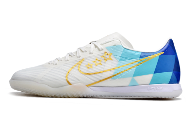Men's Nike Air Zoom Mercurial Vapor 15 Academy IC Football Shoes - White/Gold/Jade/Blue