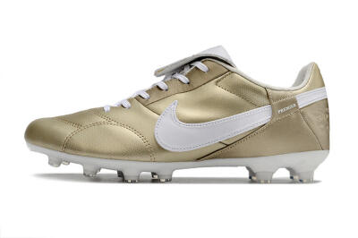 Men's Nike The Premier 3 FG Football Boots - Gold/White