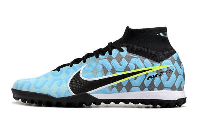 Unisex Nike Air Zoom Mercurial Superfly 9 Elite TF Football Shoes - Blue/White/Black