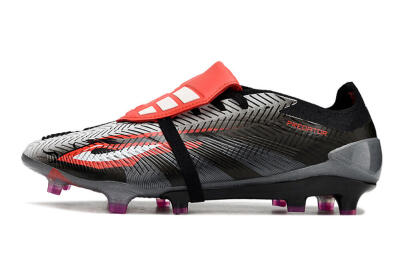Men's Adidas Predator Elite Foldover Tongue FG Football Boots - Black/White/Red