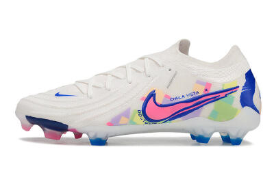 Unisex Nike Phantom Luna Elite FG Football Boots - White/Rainbow
