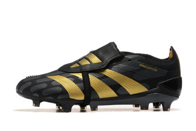 Men's Adidas Predator Elite Foldover Tongue FG Football Boots - Black/Gold