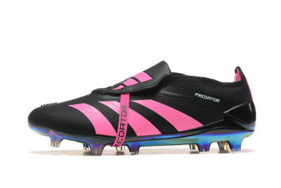 Men's Adidas Predator Elite Foldover Tongue FG Football Boots - Black/Pink