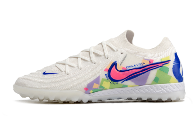 Men's Nike Phantom GX 2 Elite TF Football Shoes - White/Blue/Pink/Yellow