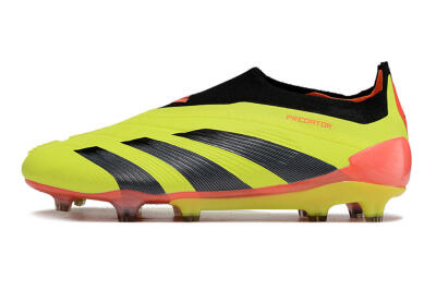 Men's Adidas Predator Accuracy+ Laceless FG Football Boots - Yellow/Black/Orange