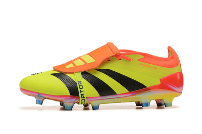 Men's Adidas Predator Elite Foldover Tongue FG Football Boots - Yellow/Black/Orange