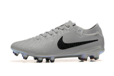 Men's Nike Tiempo Legend 10 Elite FG Football Boots - Grey/Black/Silver