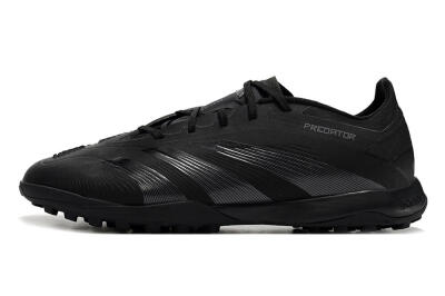 Men's Adidas Predator 24 Elite TF Football Shoes - Black/Silver/Black