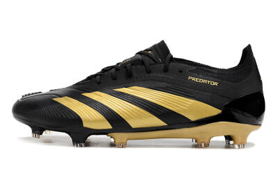 Men's Adidas Predator 24 Elite FG Football Boots - Black/Gold