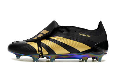 Men's Adidas Predator Elite Foldover Tongue FG Football Boots - Black/Gold