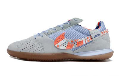 Men's Nike Street Gato IC Football Shoes - Grey/Blue/Red/White