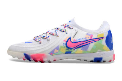 Men's Nike Phantom GX 2 Elite TF Football Shoes - White/Blue/Pink/Yellow