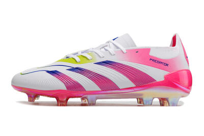 Men's Adidas Predator Accuracy Elite FG Football Boots - White/Pink/Purple