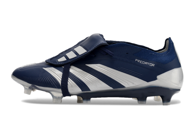 Men's Adidas Predator Elite Foldover Tongue FG Football Boots - Blue/White/Silver