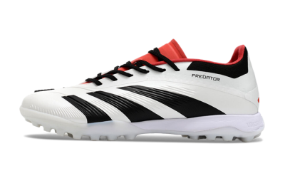 Men's Adidas Predator 24 Elite TF Football Shoes - White/Black/Red