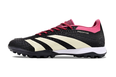 Men's Adidas Predator 24 Elite TF Football Shoes - Black/Beige/Pink