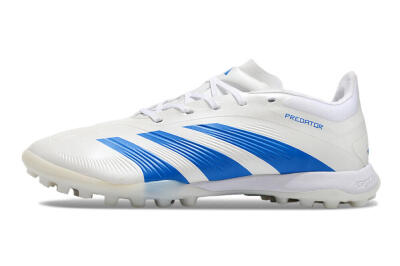 Unisex Adidas Predator 24 Elite TF Football Shoes - Beige/White/Blue