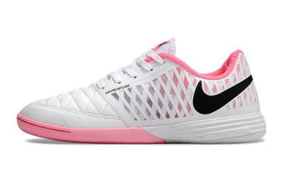 Men's Nike Lunar Gato 2 IC Football Shoes - White/Pink/Black