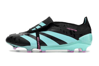 Men's Adidas Predator Elite Foldover Tongue FG Football Boots - Black/Jade/Purple