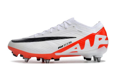 Men's Nike Air Zoom Mercurial Vapor 15 Elite SG Football Boots - White/Black/Red