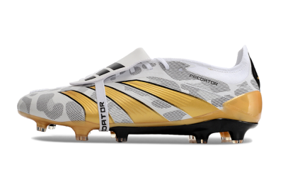 Men's Adidas Predator Elite Foldover Tongue FG Football Boots - White/Black/Gold