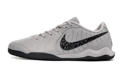 Men's Nike Tiempo Legend 10 Academy IC Football Shoes - Grey/Black/Pink