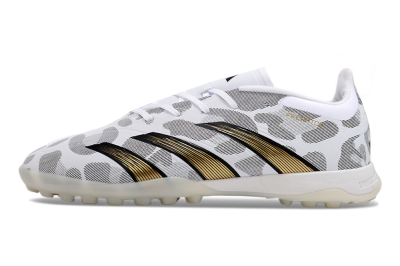 Unisex Adidas Predator 24 Elite TF Football Shoes - White/Black/Gold