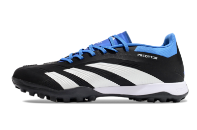 Men's Adidas Predator 24 Elite TF Football Shoes - Black/White/Blue