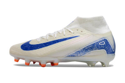 Unisex Nike Air Zoom Mercurial Superfly 10 Elite AG Football Boots - Beige/Blue