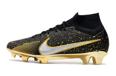 Men's Nike Air Zoom Mercurial Superfly 9 Elite FG Football Boots - Black/Gold