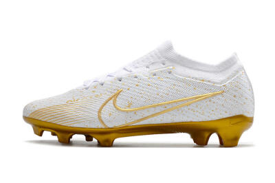 Men's Nike Air Zoom Mercurial Vapor 15 Elite FG Football Boots - White/Gold