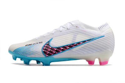 Unisex Nike Air Zoom Mercurial Vapor 15 Elite FG Football Boots - White/Blue/Black/Pink