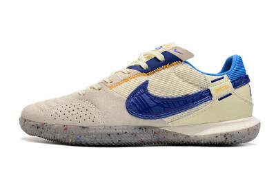 Men's Nike Street Gato IC Football Shoes - Grey/Blue/Yellow