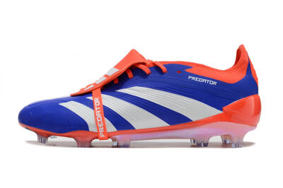 Men's Adidas Predator Elite Foldover Tongue FG Football Boots - Blue/White/Red